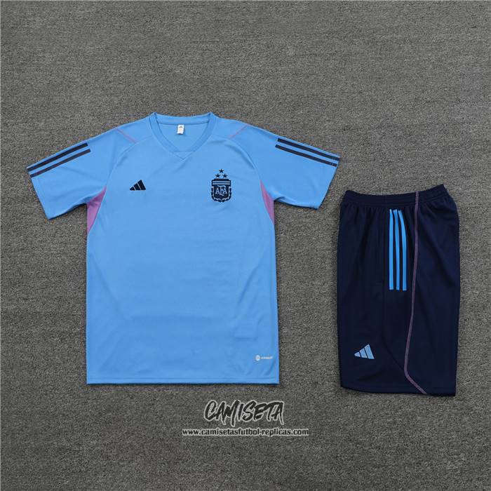 Chandal del Argentina 2023-2024 Manga Corta Azul Oscuro - Pantalon Corto